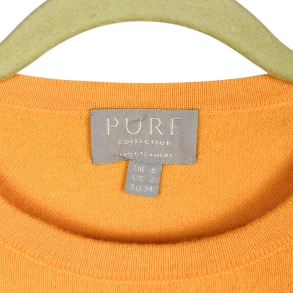 Pure Collection Orange Basic Preppy Crew Neck 100… - image 3